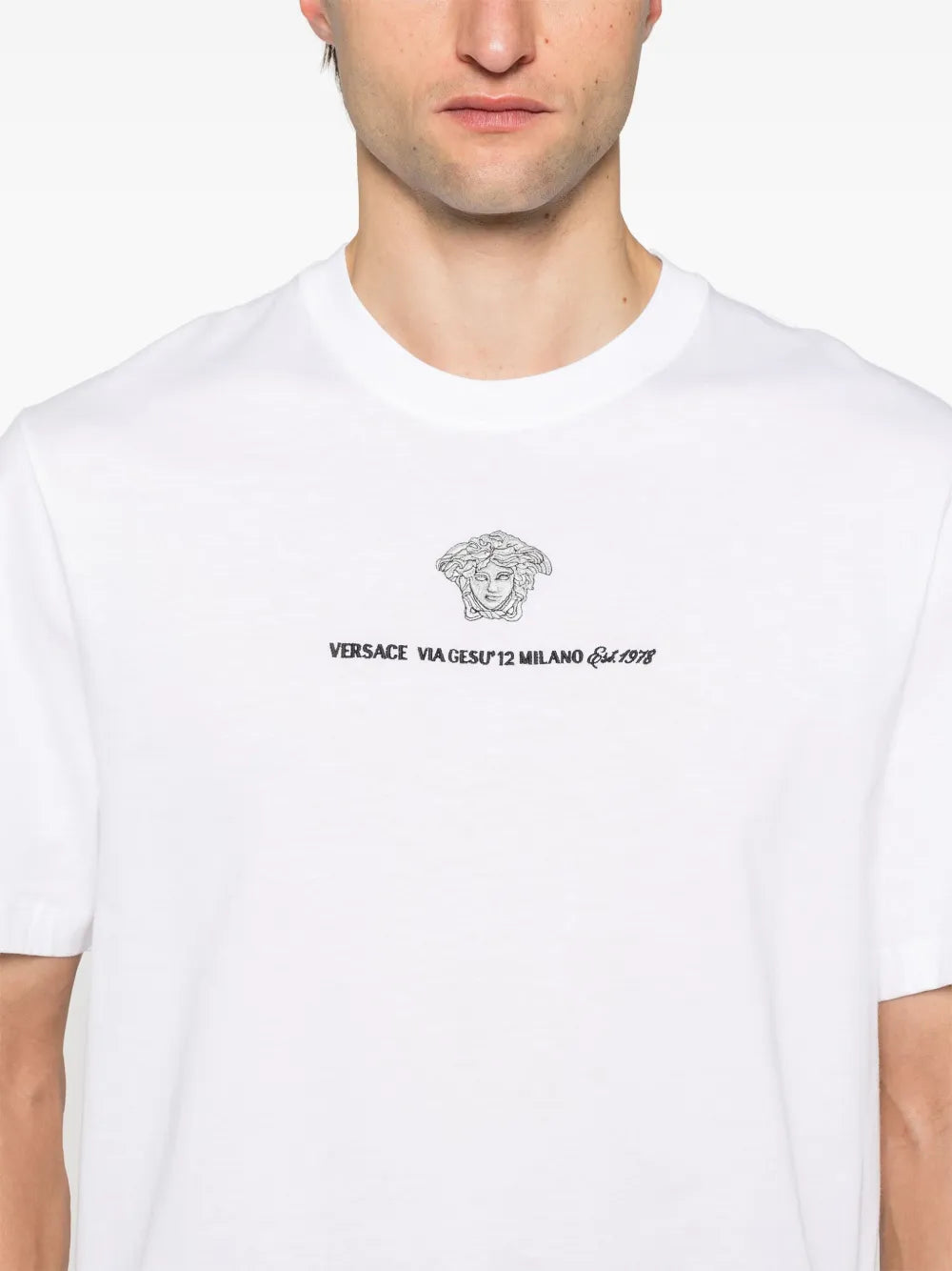 T-shirts T-shirt Via Gesu Versace Blanc Homme