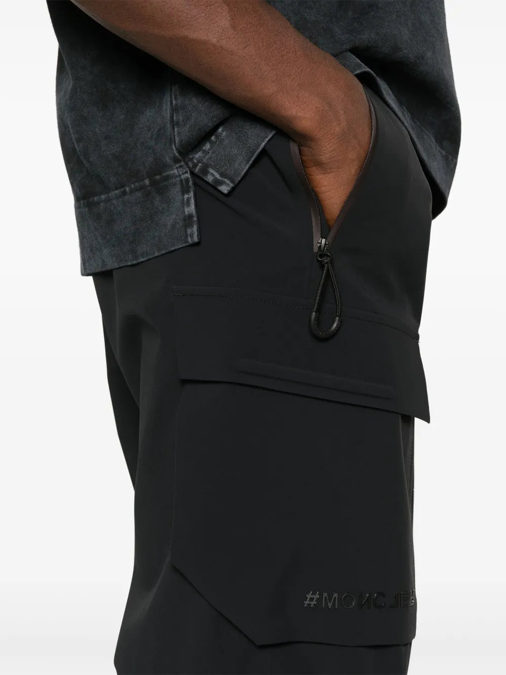 Pantalones Pantalones cargo negros Moncler Grenoble Negro Homme