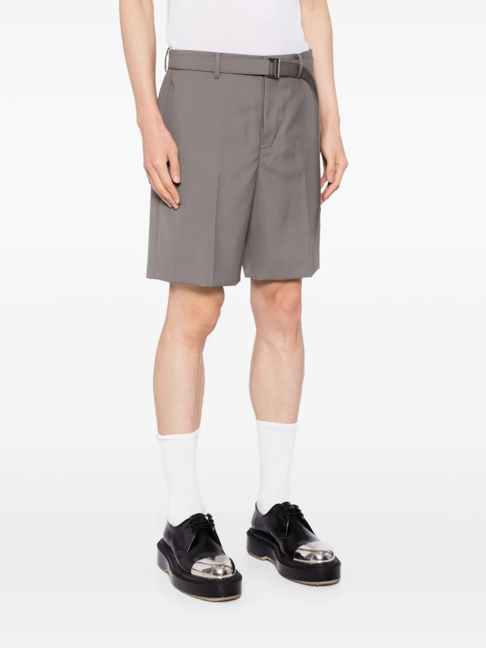 Shorts Short avec ceinture Sacai Gris Homme