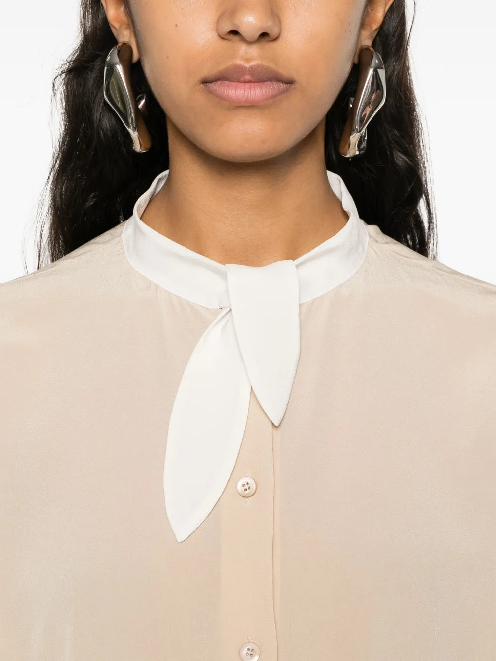 Camisas Camisa de Seda Beijela Prada Bege Femme