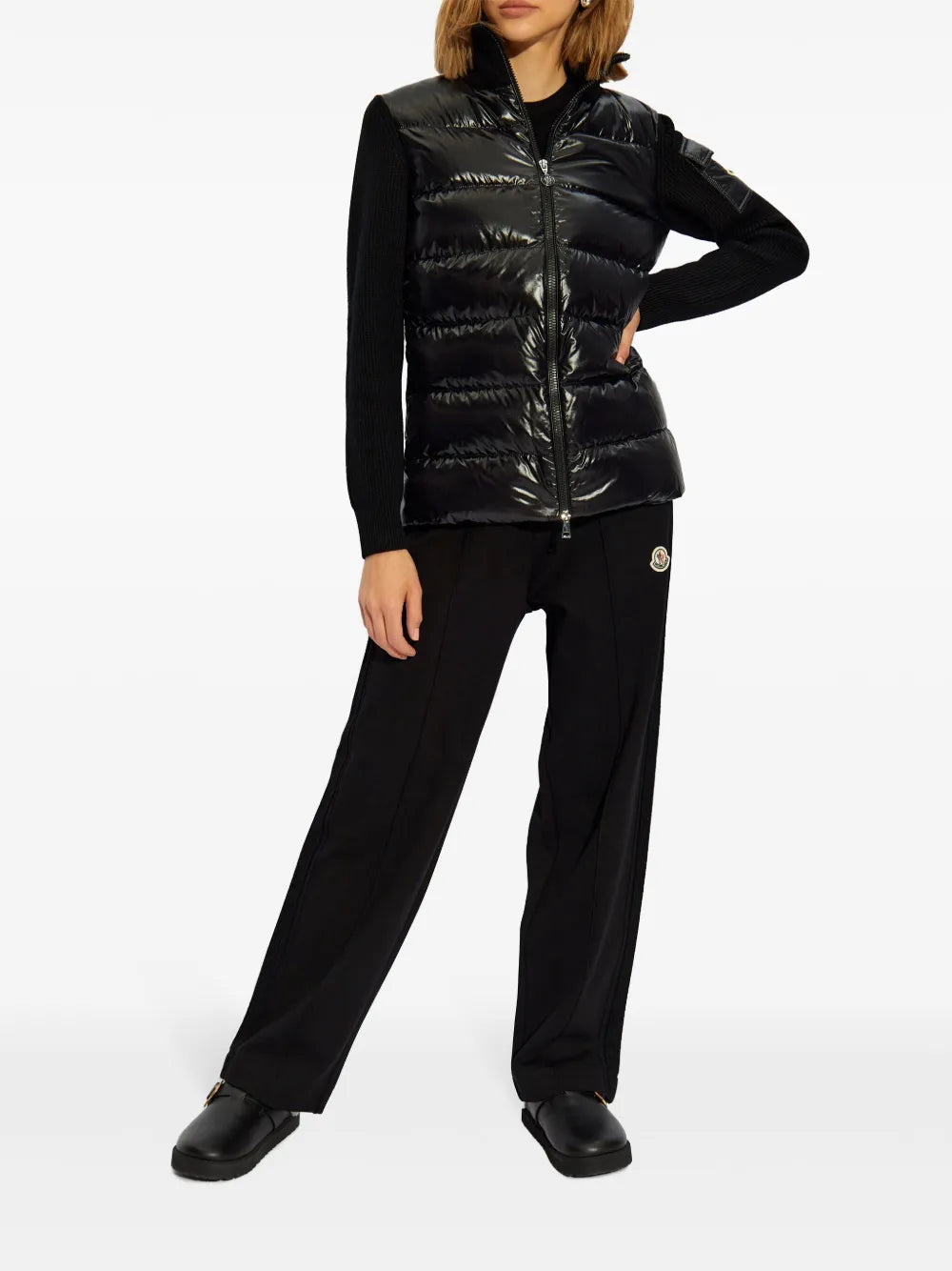 Pantalones Pantalones de chándal con logo Moncler Negro Femme