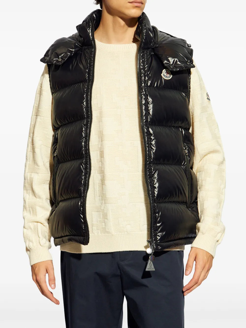 Vestes Chaqueta de plumas sin mangas Bormes Moncler Noir Homme
