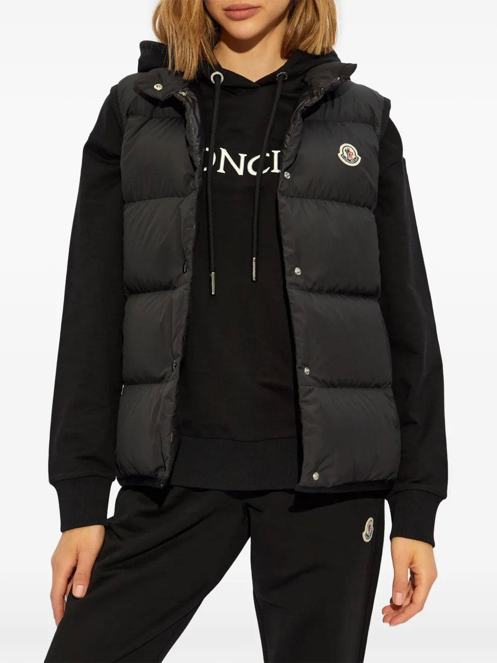 Vestes Doudoune sans manches Badia Moncler Noir Femme