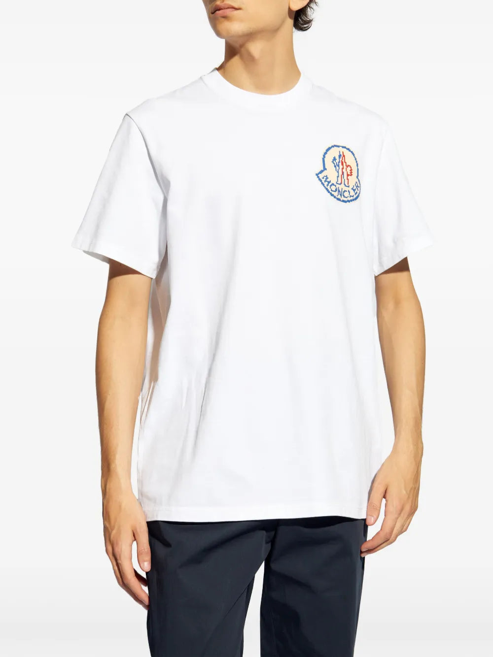 T-shirts T-shirt à logo Moncler Blanc Homme