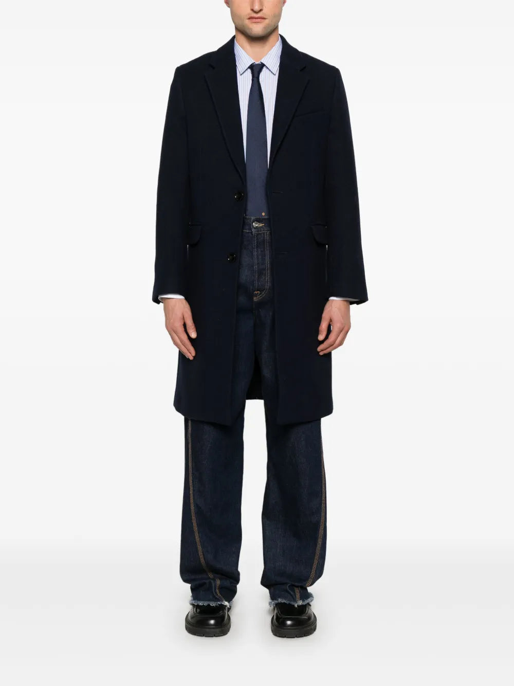 Cappotti Cappotto in Lana Ami PARIS Blu scuro Homme