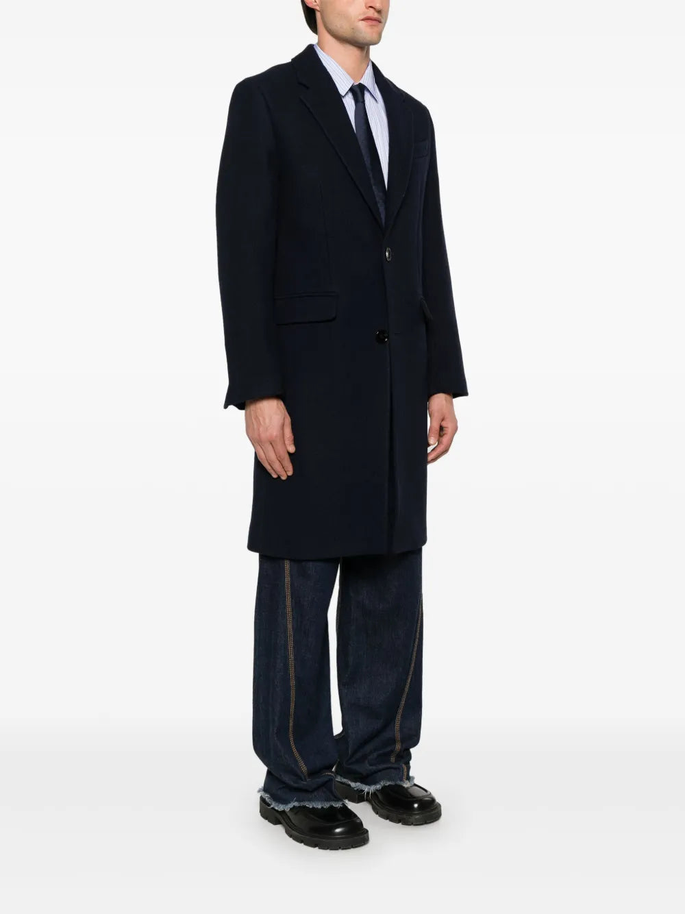 Cappotti Cappotto in Lana Ami PARIS Blu scuro Homme