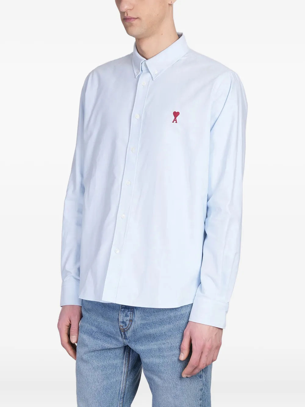 Camisas Camisa de Algodão Ami PARIS Azul Unissex