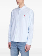 Camisas Camisa de Algodão Ami PARIS Azul Unissex