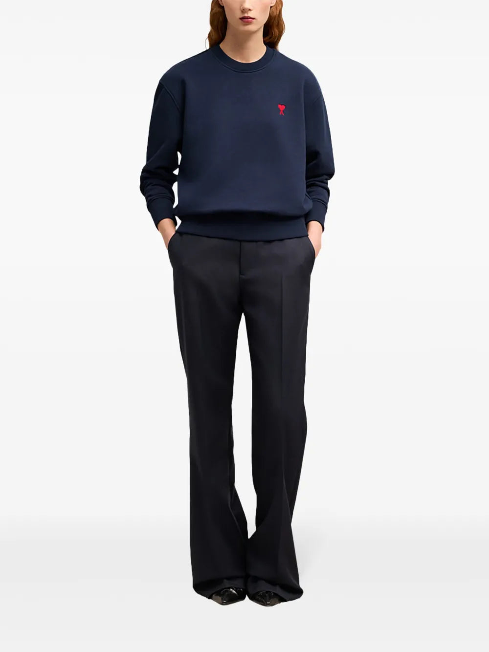 Sweatshirts Pull ami de coeur Ami PARIS Bleu foncé Unisexe
