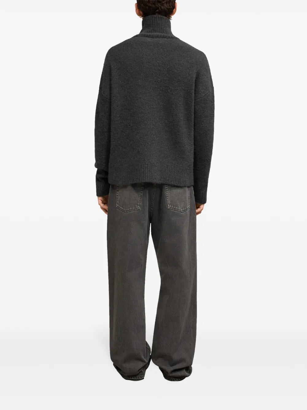 Prendas de punto AMI de Coeur Cuello Alto Ami PARIS Gris Unisexo