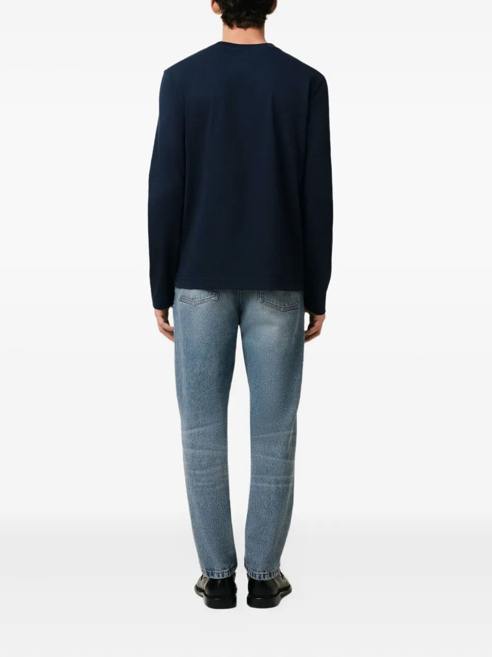 Image of the long-sleeve T-shirt 'Ami de cœur' by Ami PARIS for Unisex - Fall-Winter 2025 - Detailed View 4