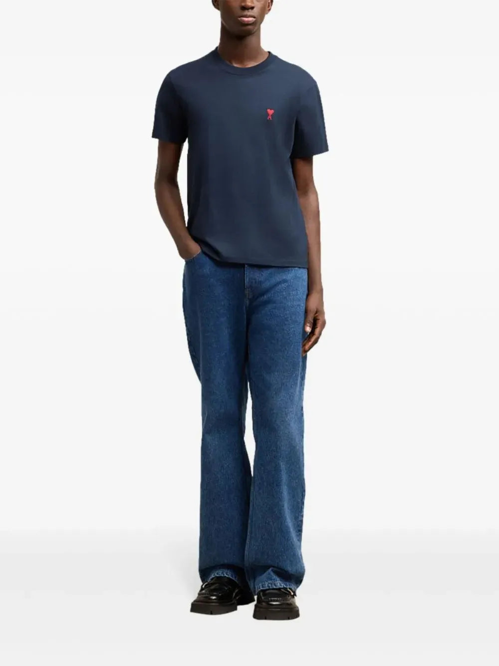 T-shirt T-shirt Ami de coeur Ami PARIS Blu scuro Unisex