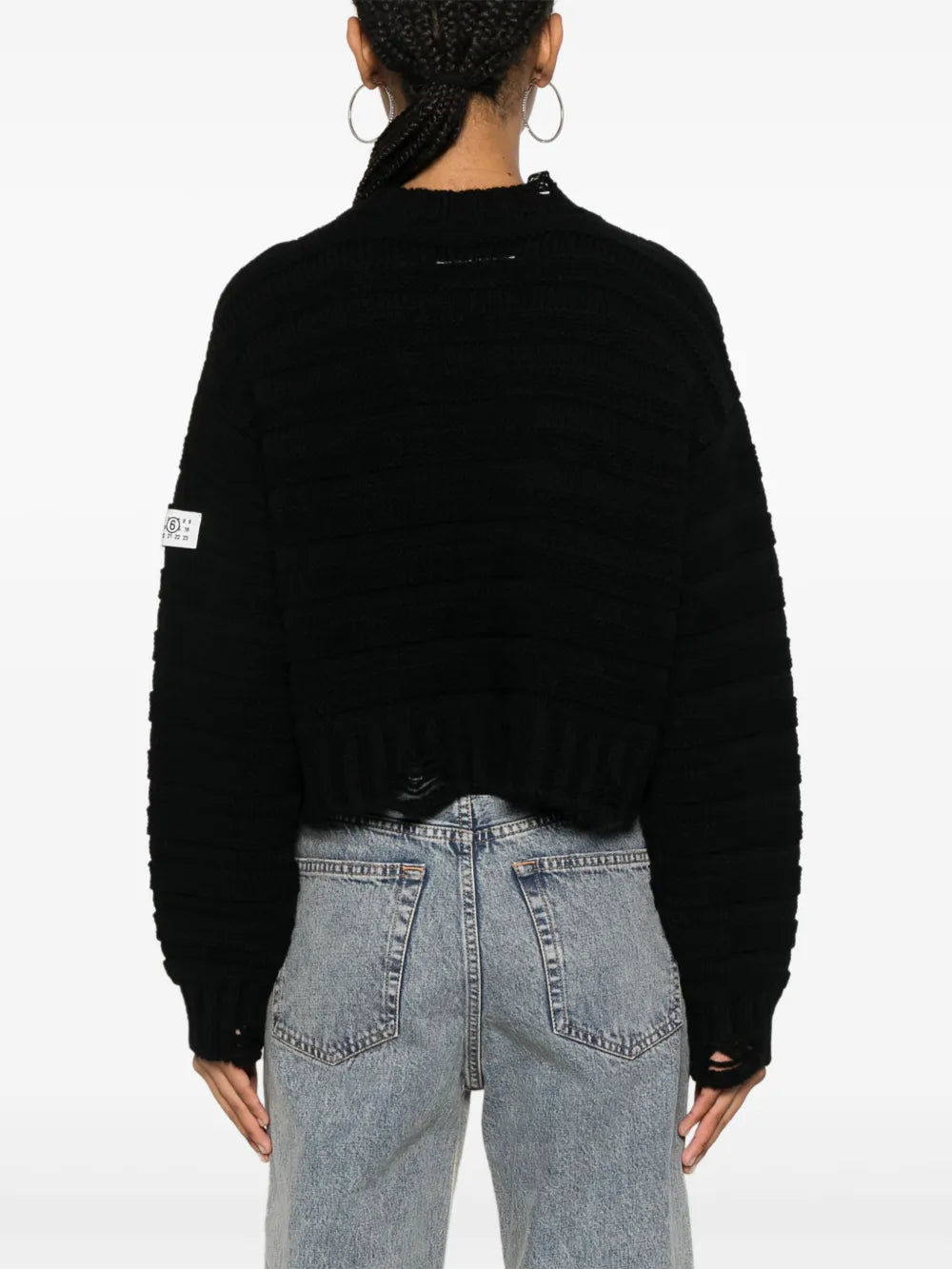 Maille Suéter de Lana Mm6 Noir Femme