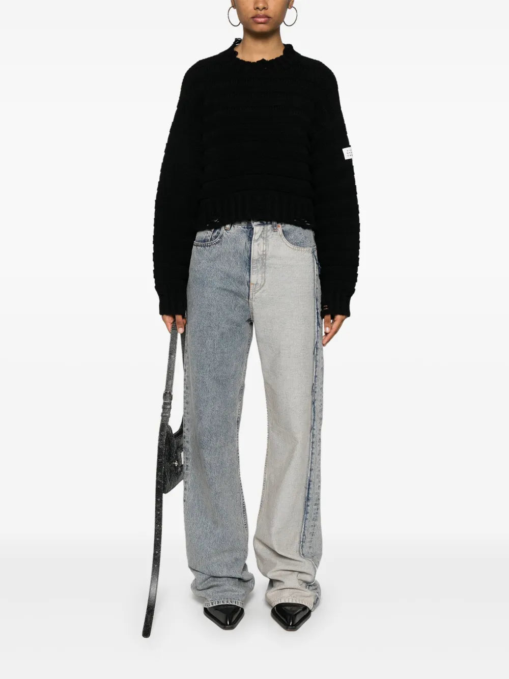 Maille Suéter de Lana Mm6 Noir Femme