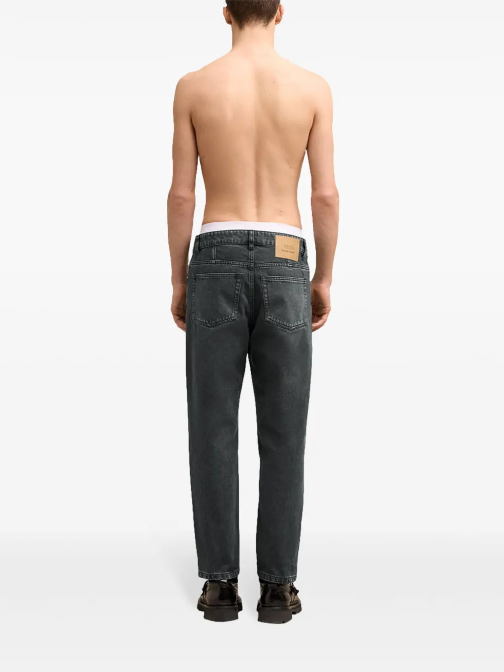 Pantalons Jean tapered Ami PARIS Gris Homme