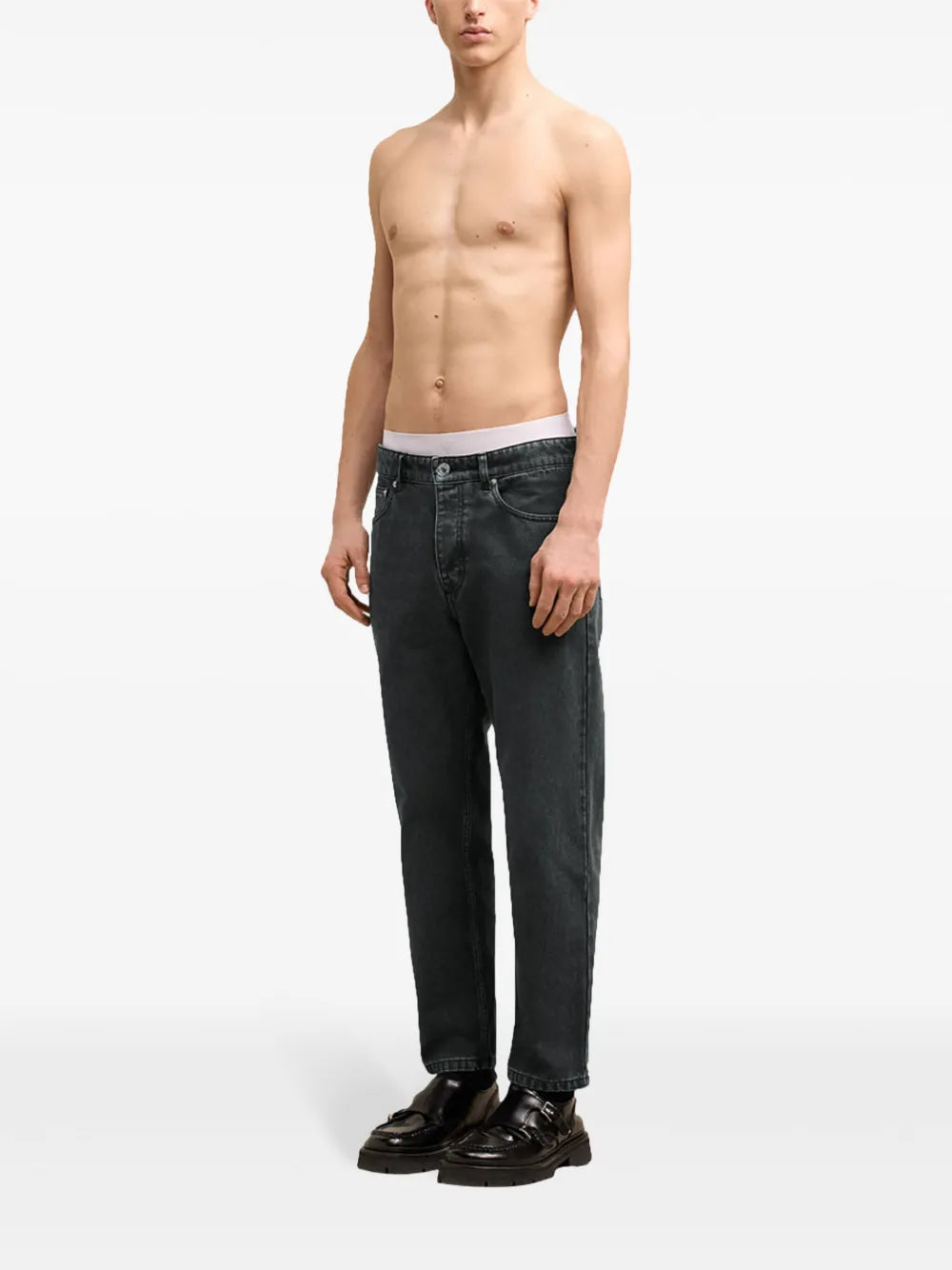 Pantalons Jean tapered Ami PARIS Gris Homme