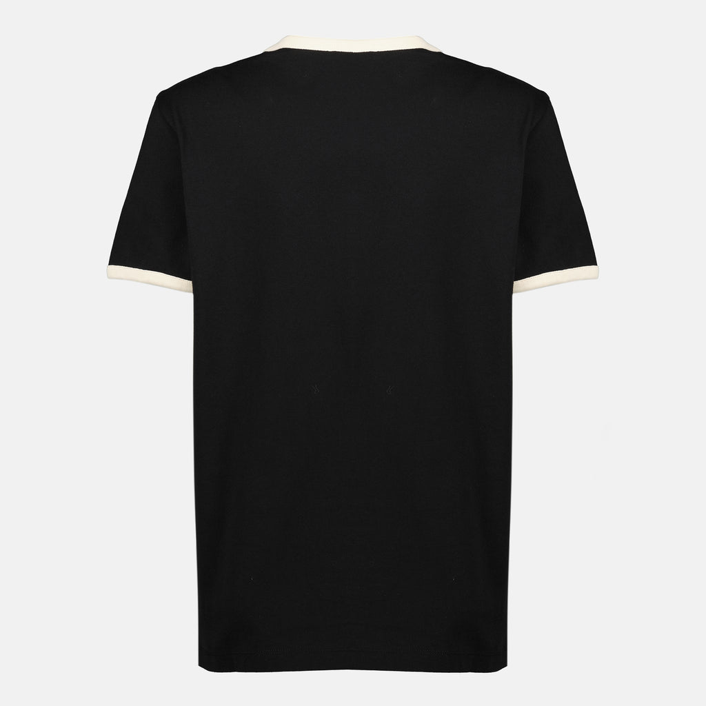 Immagine della T-shirt nera con logo in rilievo del marchio Moncler per donna - Collezione Primavera-Estate 2026 - Vista Posteriore