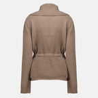 Vestes Cardigan com Zíper e Cinto Bege Moncler Beige Femme