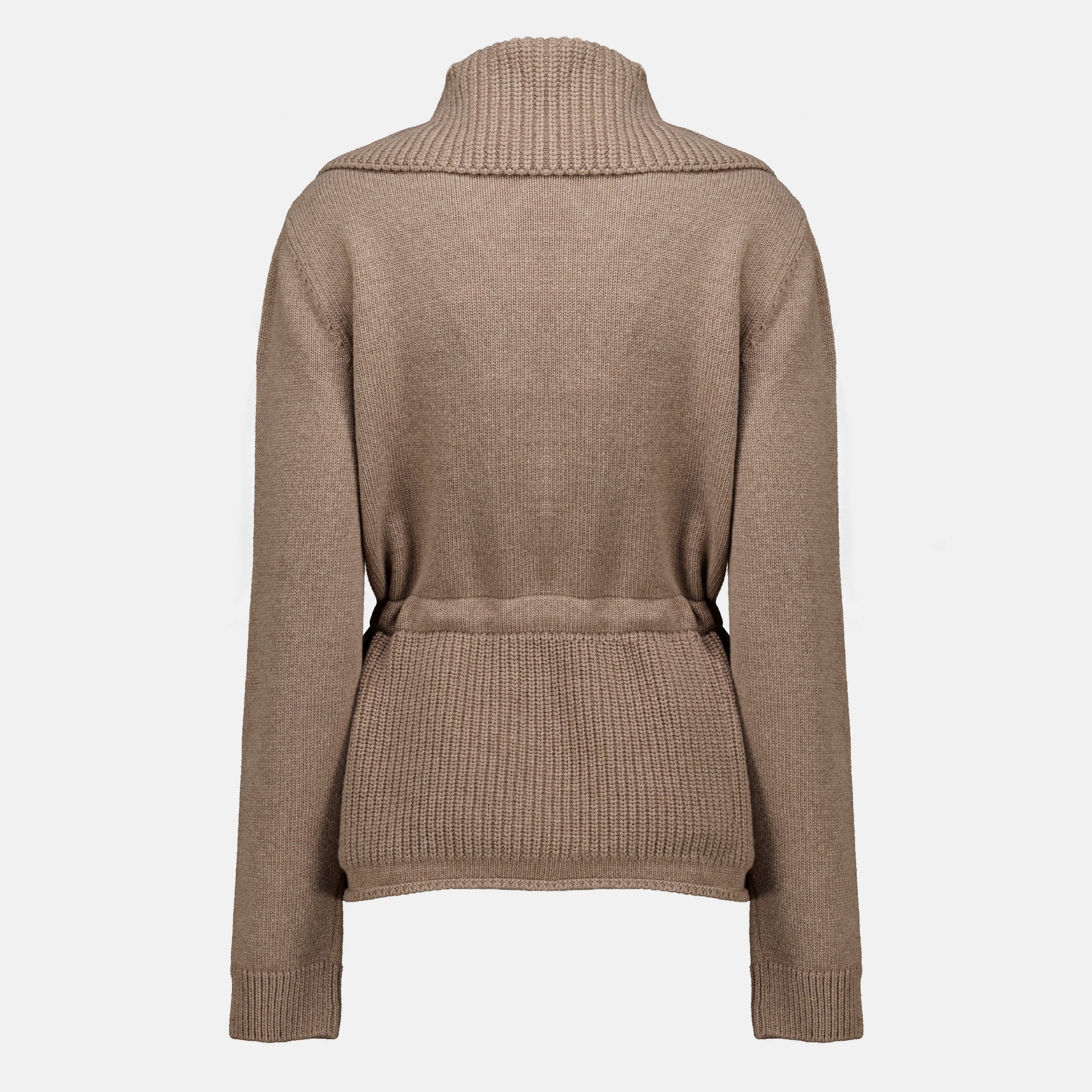 Vestes Cardigan zippé avec ceinture beige Moncler Beige Femme