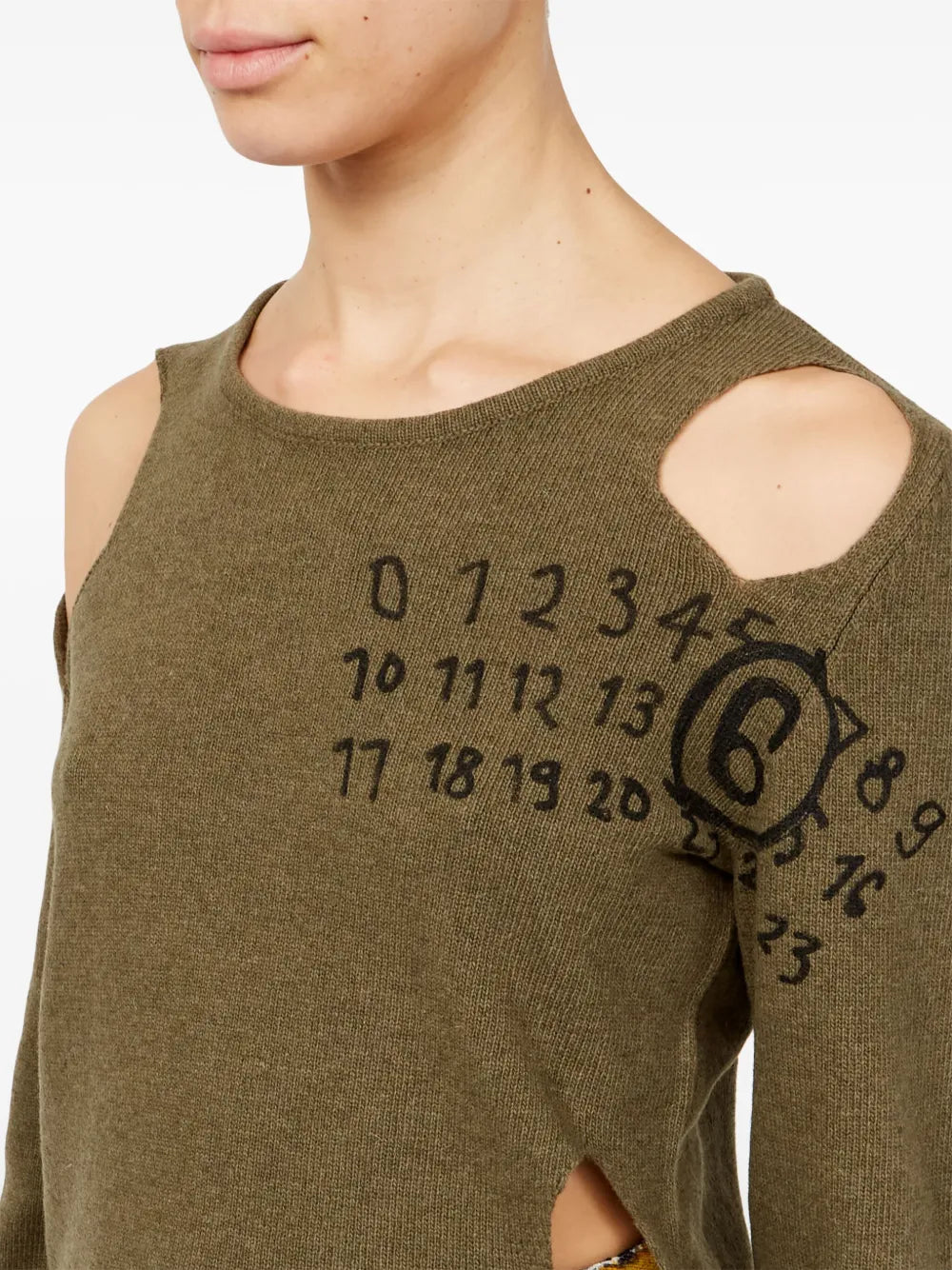 ニットウェア ホールセーター Mm6 カーキ Femme