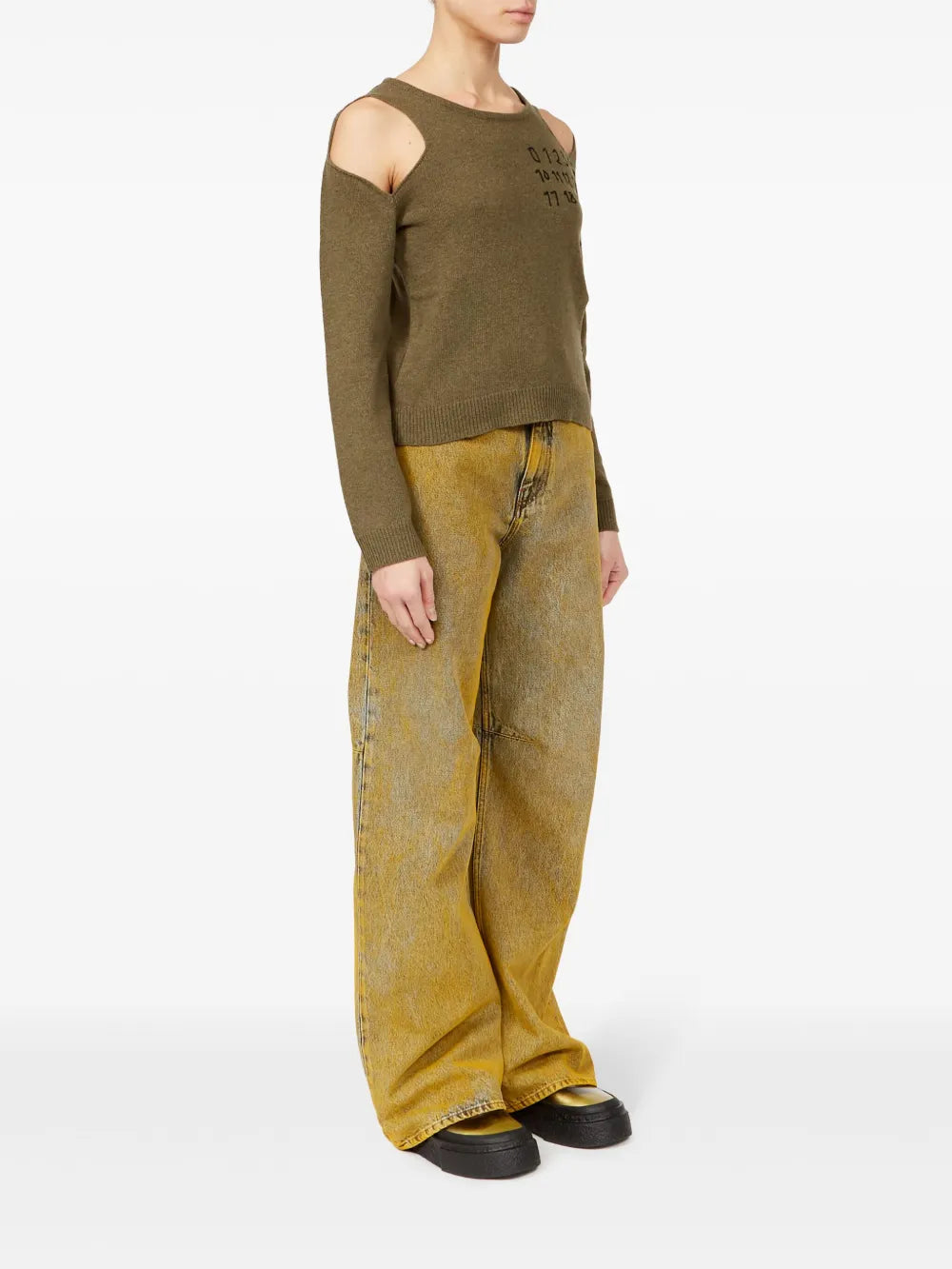 ニットウェア ホールセーター Mm6 カーキ Femme