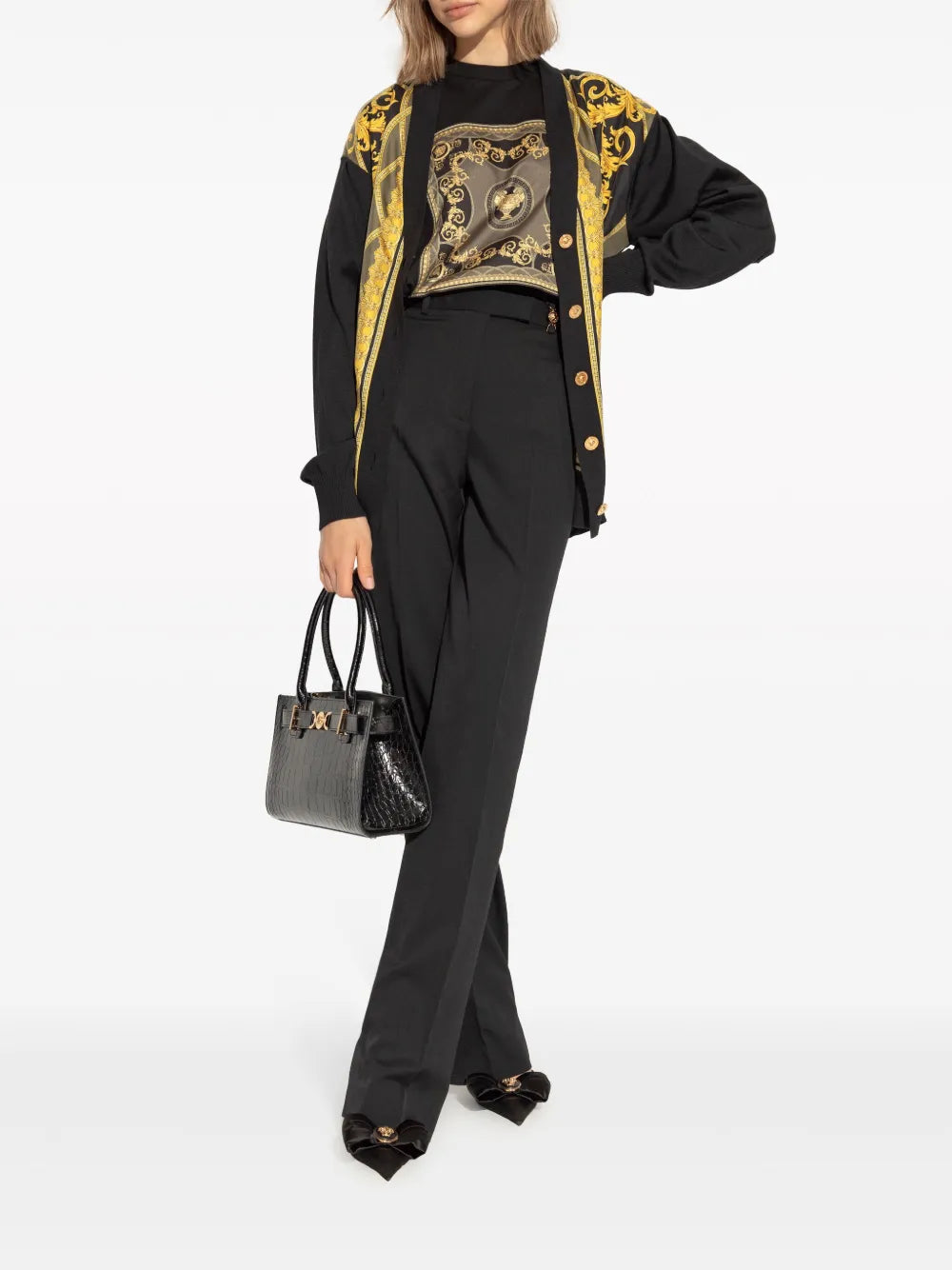 Camisetas T-shirt The Gods' Cut Versace Negro Mujeres