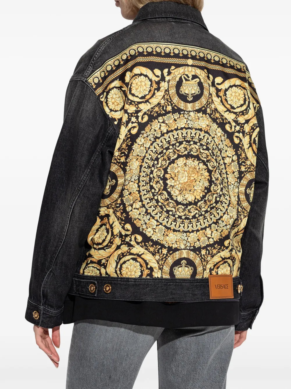 Jackets Barocco Denim Jacket Versace Black Femme