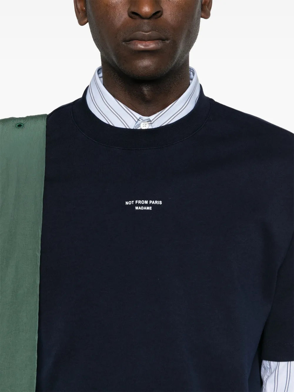 T-shirts Classic Navy Blue Slogan T-shirt Drole De Monsieur Dark blue Homme