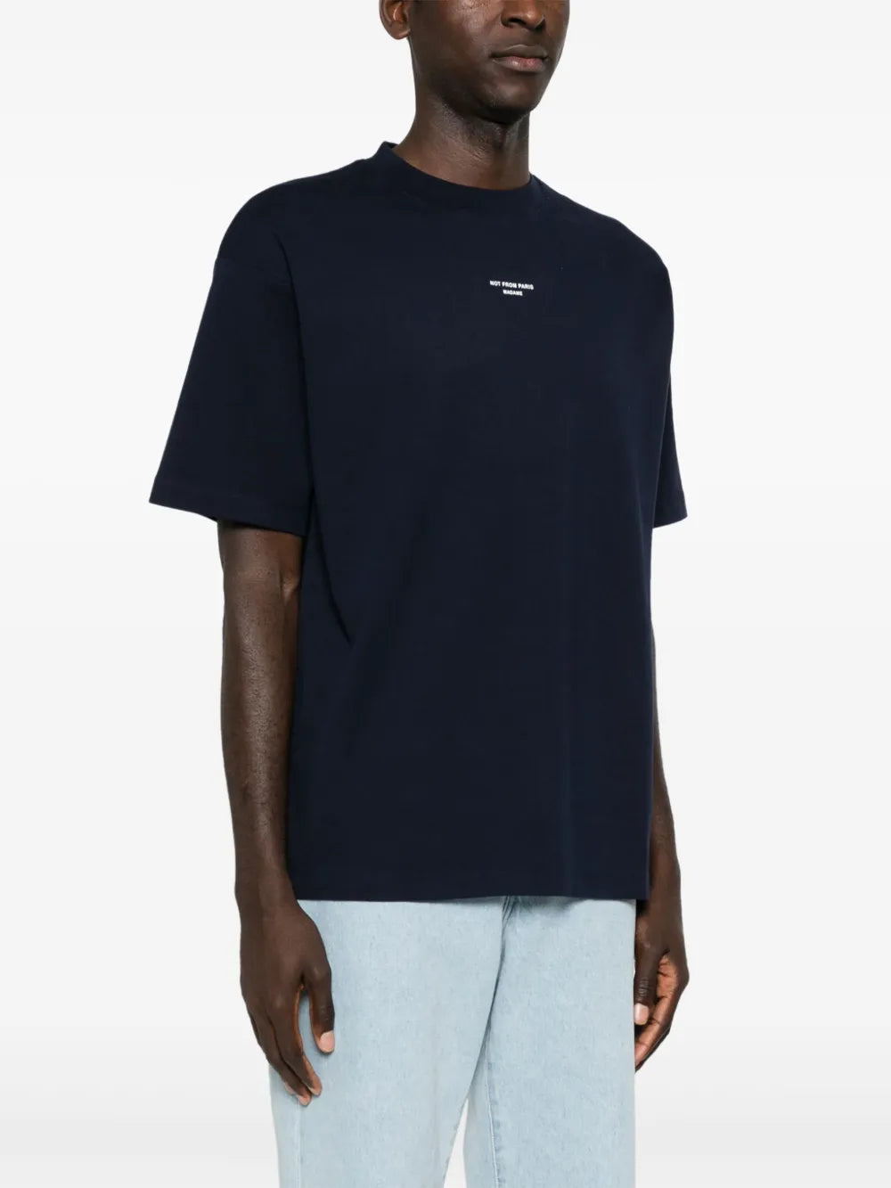 T-shirts Classic Navy Blue Slogan T-shirt Drole De Monsieur Dark blue Homme