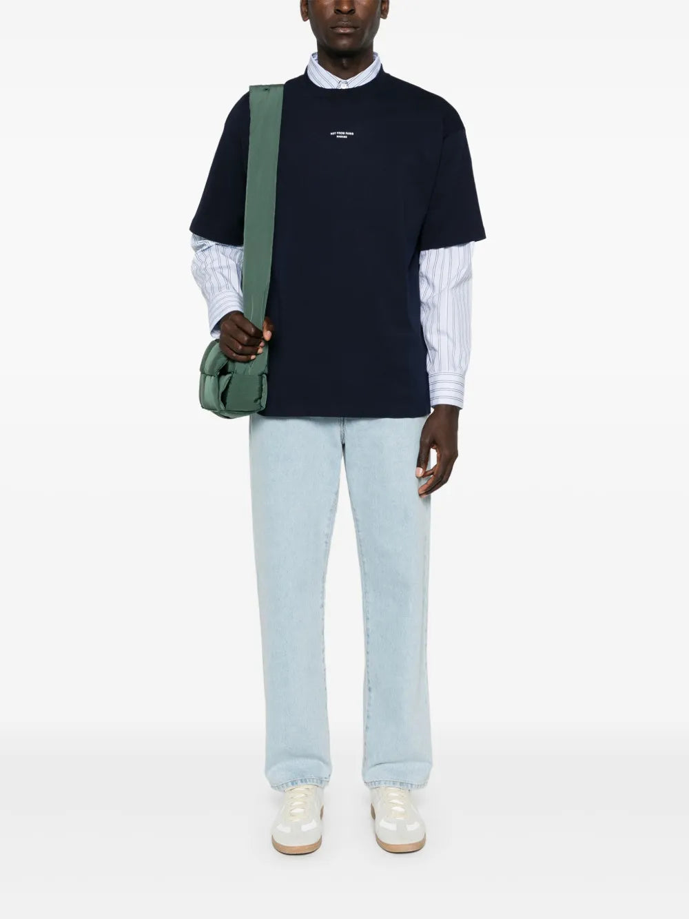 T-shirts Classic Navy Blue Slogan T-shirt Drole De Monsieur Dark blue Homme