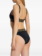 Beachwear Medusa Greca Bikini Bottom Versace Black Femme