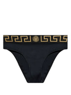 Beachwear Medusa Greca Bikini Bottom Versace Black Femme