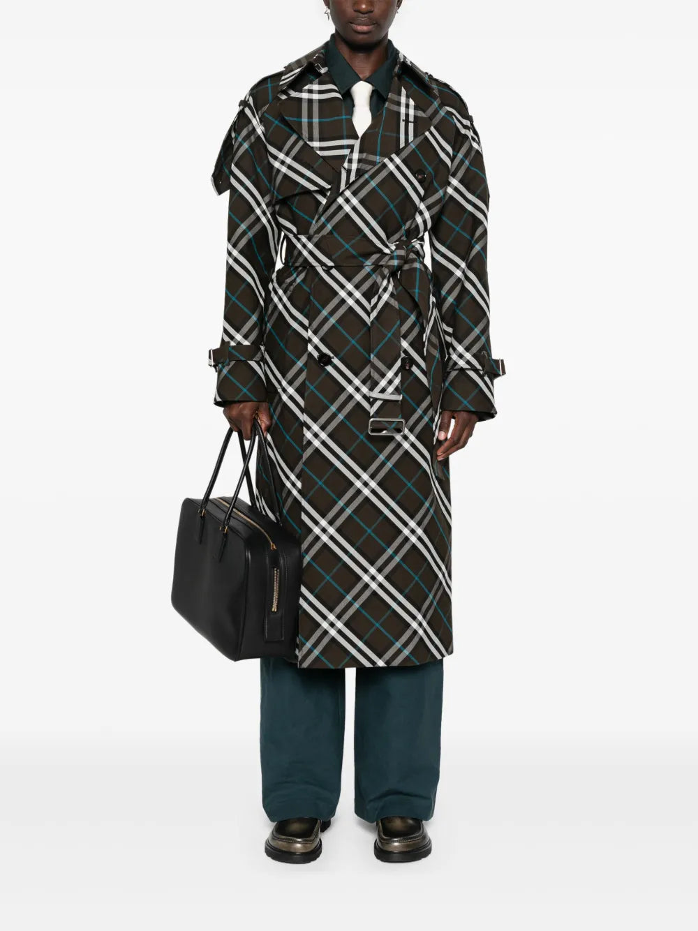 Manteaux Trench-coat à carreaux Burberry Gris Femme