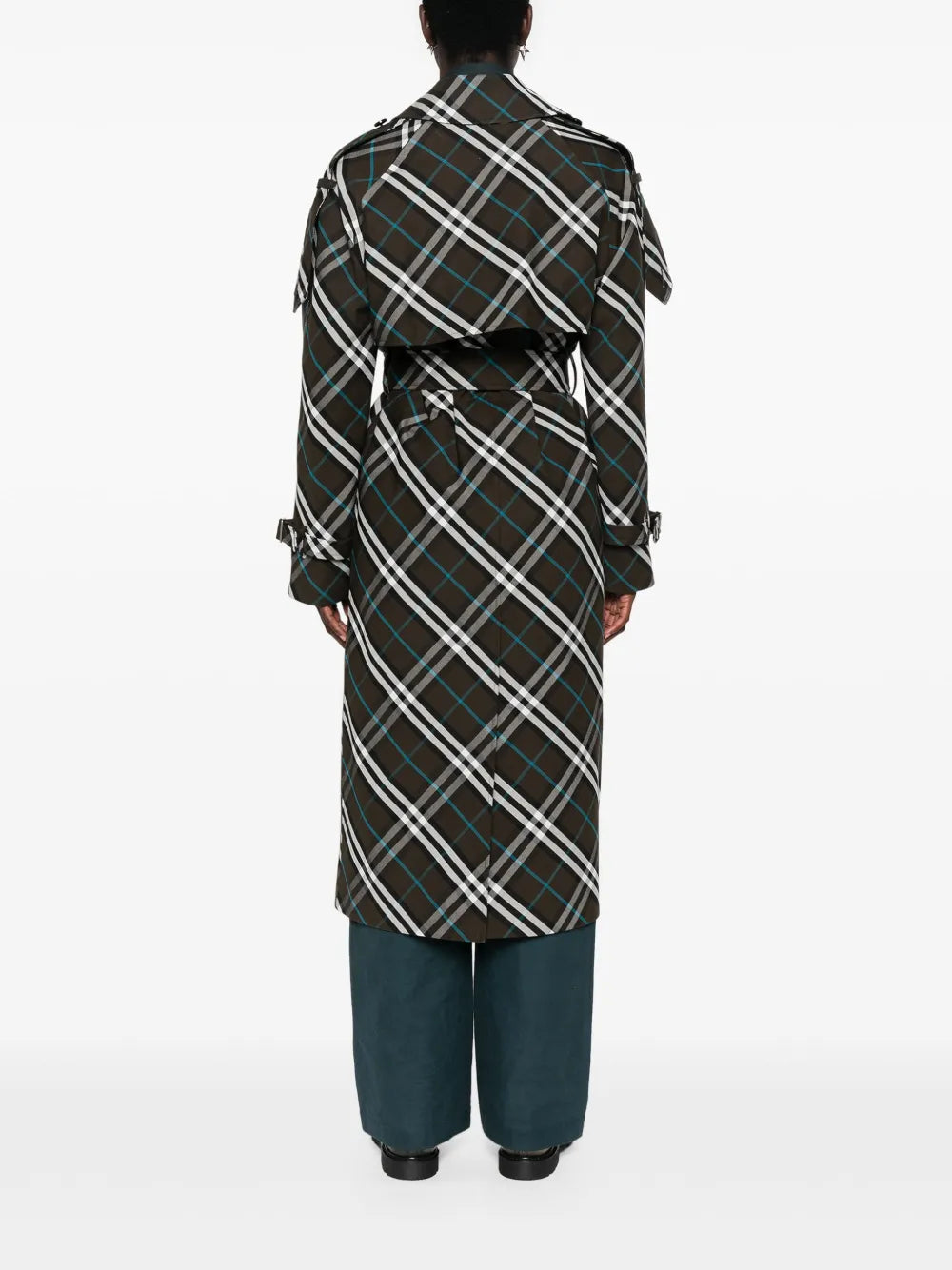 Manteaux Trench-coat à carreaux Burberry Gris Femme