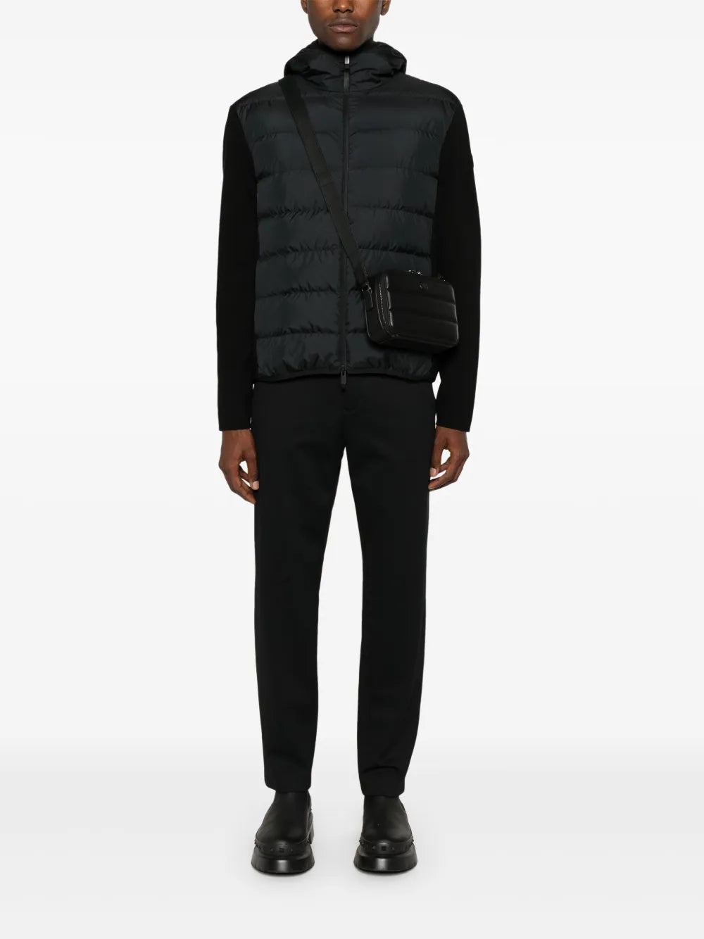 Vestes Veste bi-matière Moncler Noir Homme