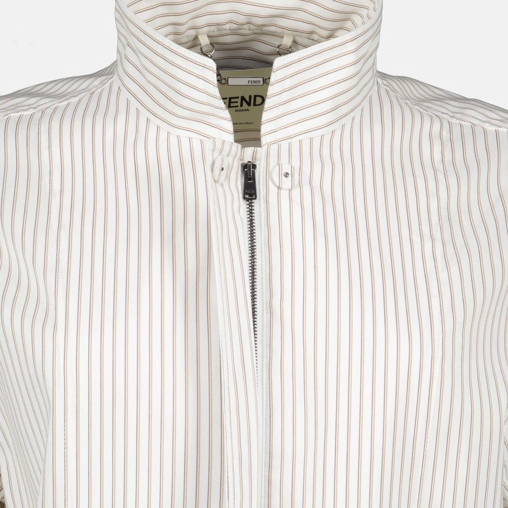 Vestes Veste cintrée à rayures Fendi Blanc Femme