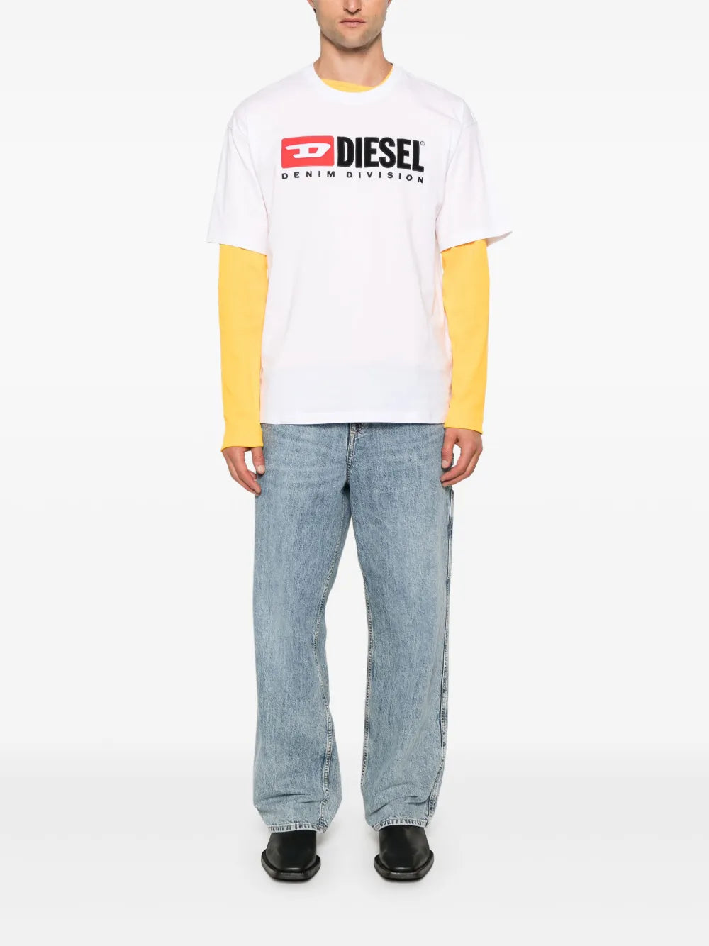 Polos T-shirt T-Boxt-Div Diesel Blanc Homme