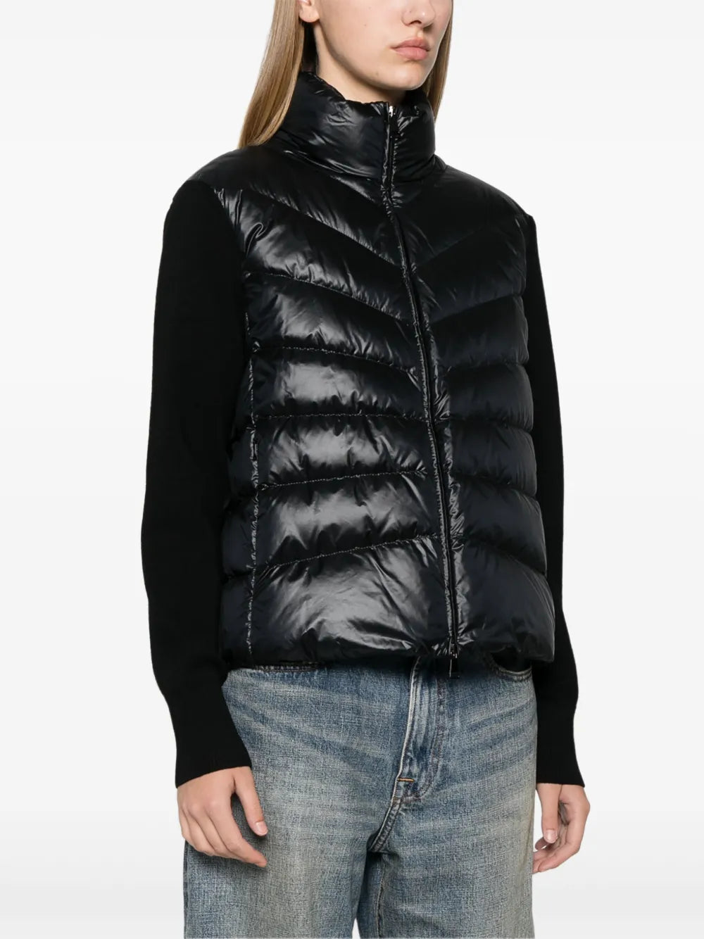Jackets Bi-material jacket Moncler Black Femme