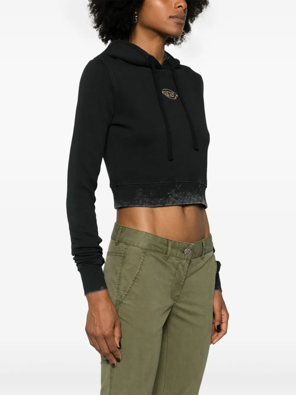 Sweatshirts Hoodie F-Slimmy-Hood-P5 Diesel Noir Femme