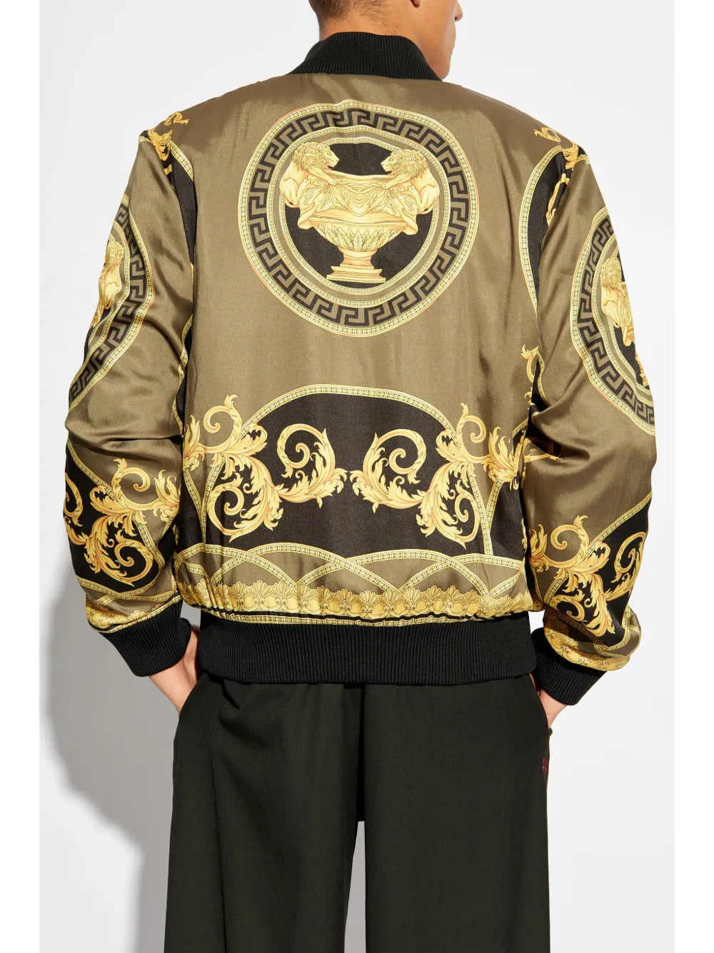 Jackets Reversible Barocco Bomber Versace Yellow Homme