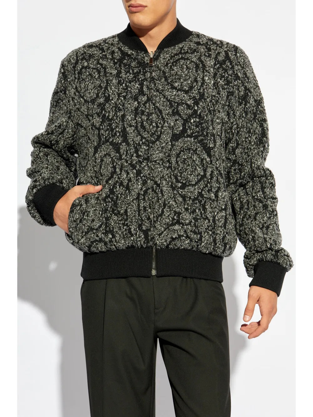 Jackets Reversible Barocco Bomber Versace Yellow Homme