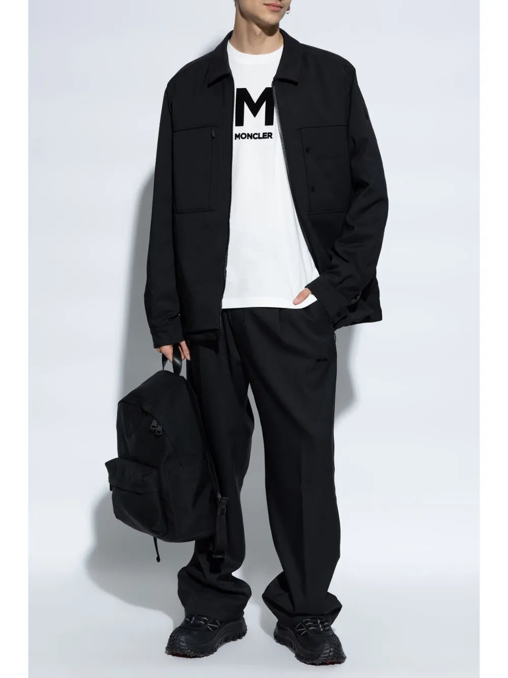 Pants Dressed Jogging Pants Moncler Black Homme