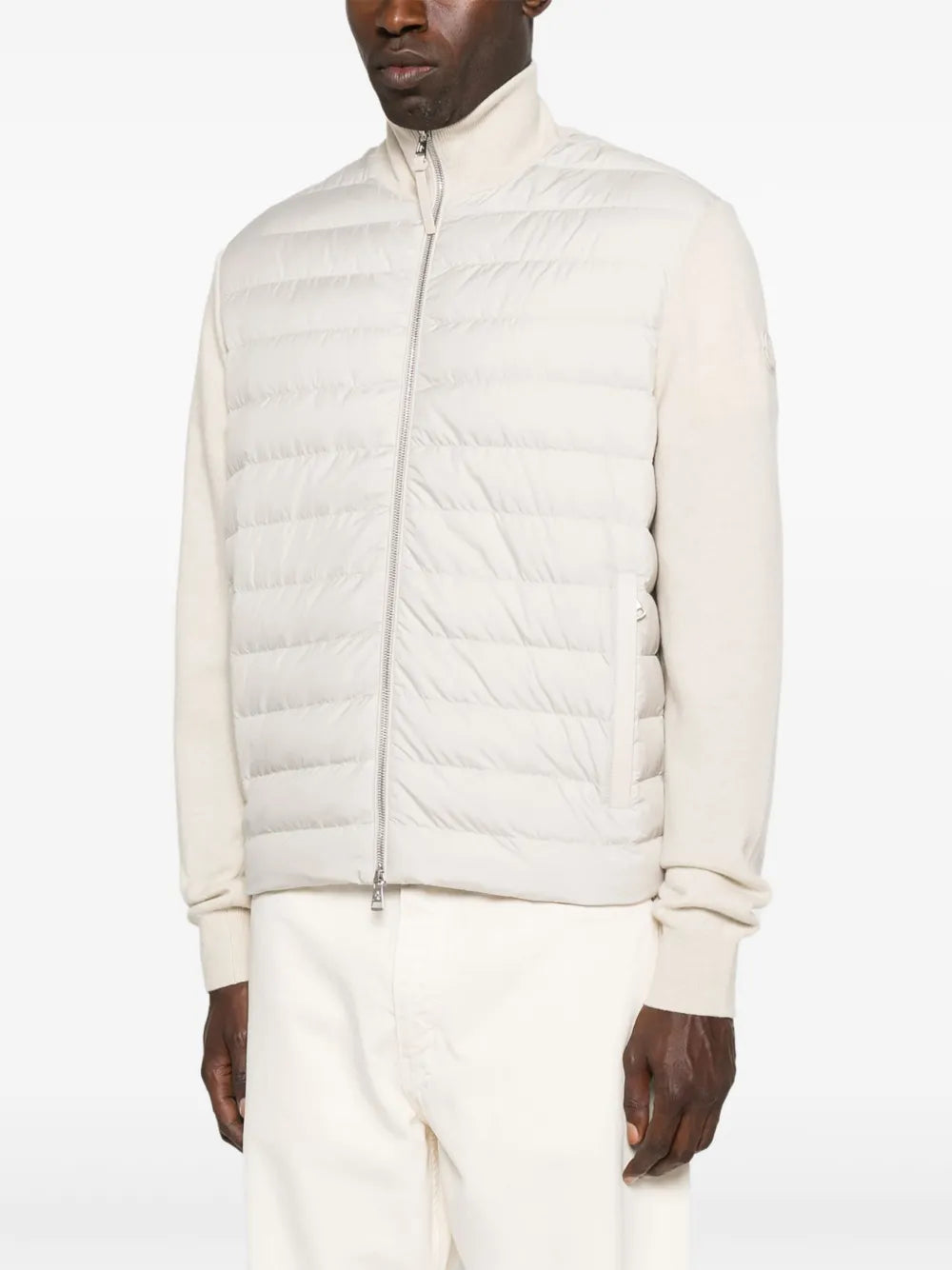 Image de l'article Cardigan bi-matière de la marque Moncler pour Homme - Saison Automne-Hiver 2025 - Vue détaillée_1