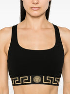 Tops Brassière de sport Medusa Versace Noir Femme