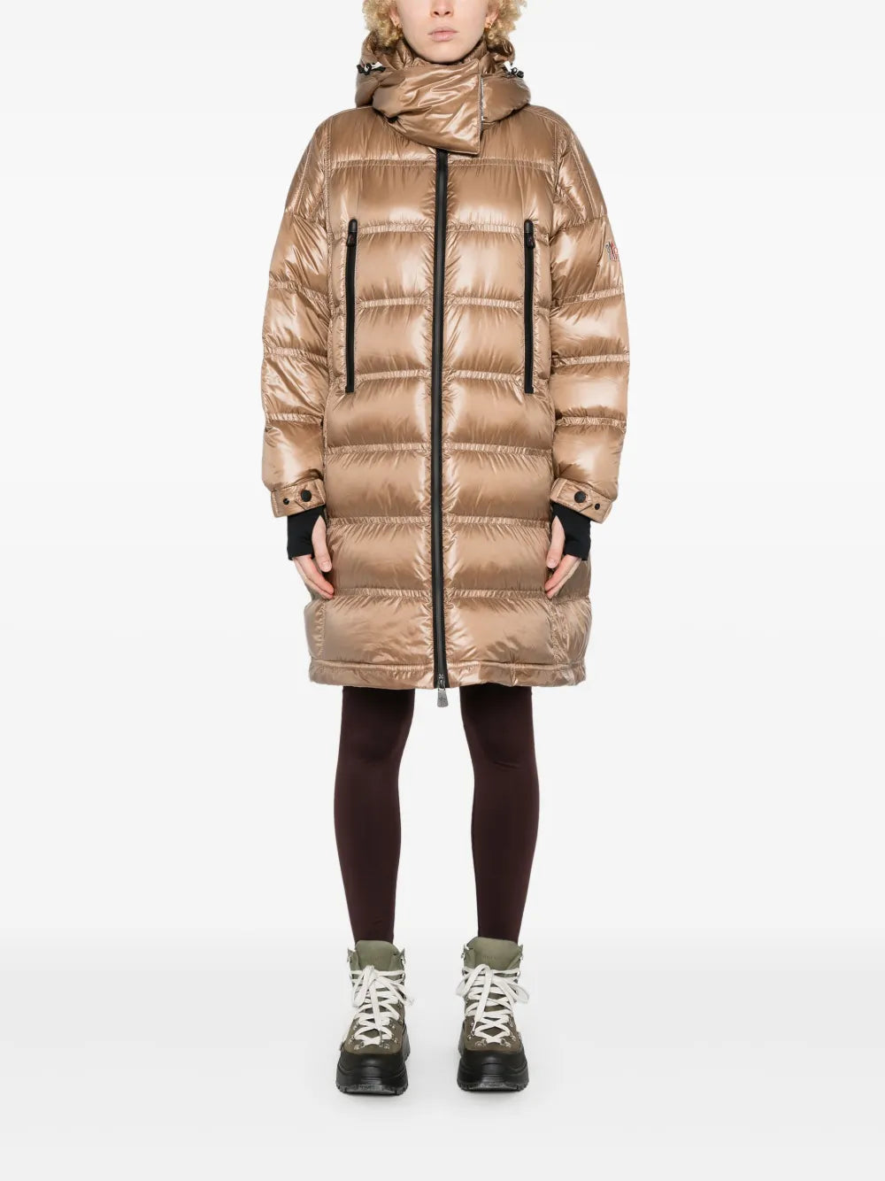 Manteaux Doudoune Rochelairs Moncler Grenoble Beige Femme