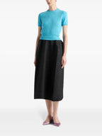 Maglieria Maglione a Maniche Corte Prada Blu Femme