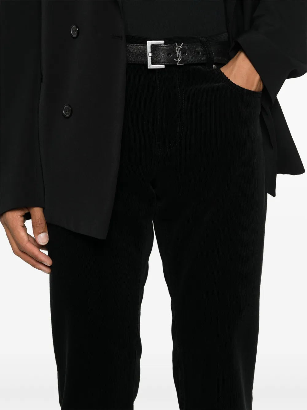 Pantalons Jean en velours Saint Laurent Noir Homme