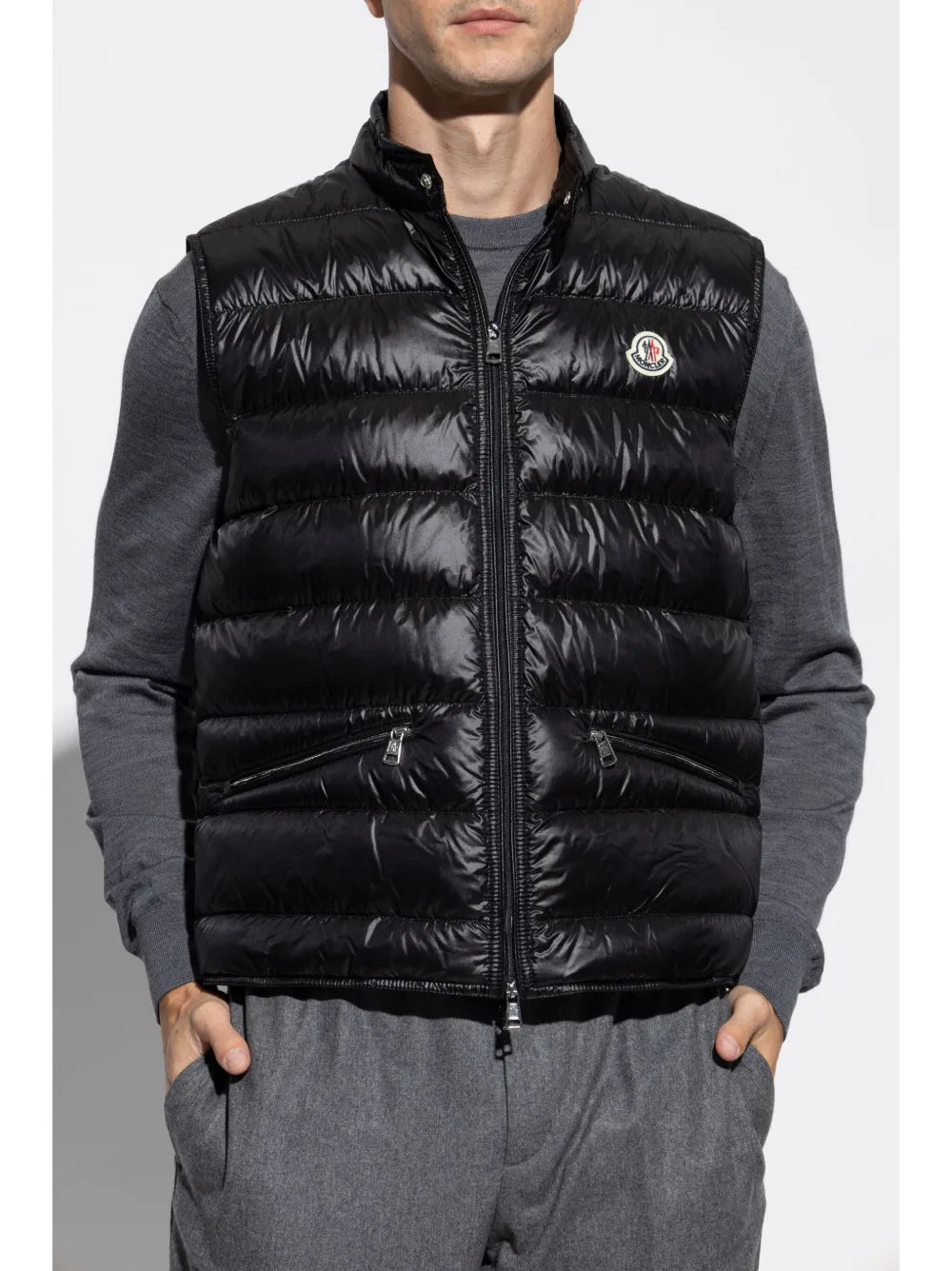 Vestes Doudoune sans manches Gui Moncler Noir Homme
