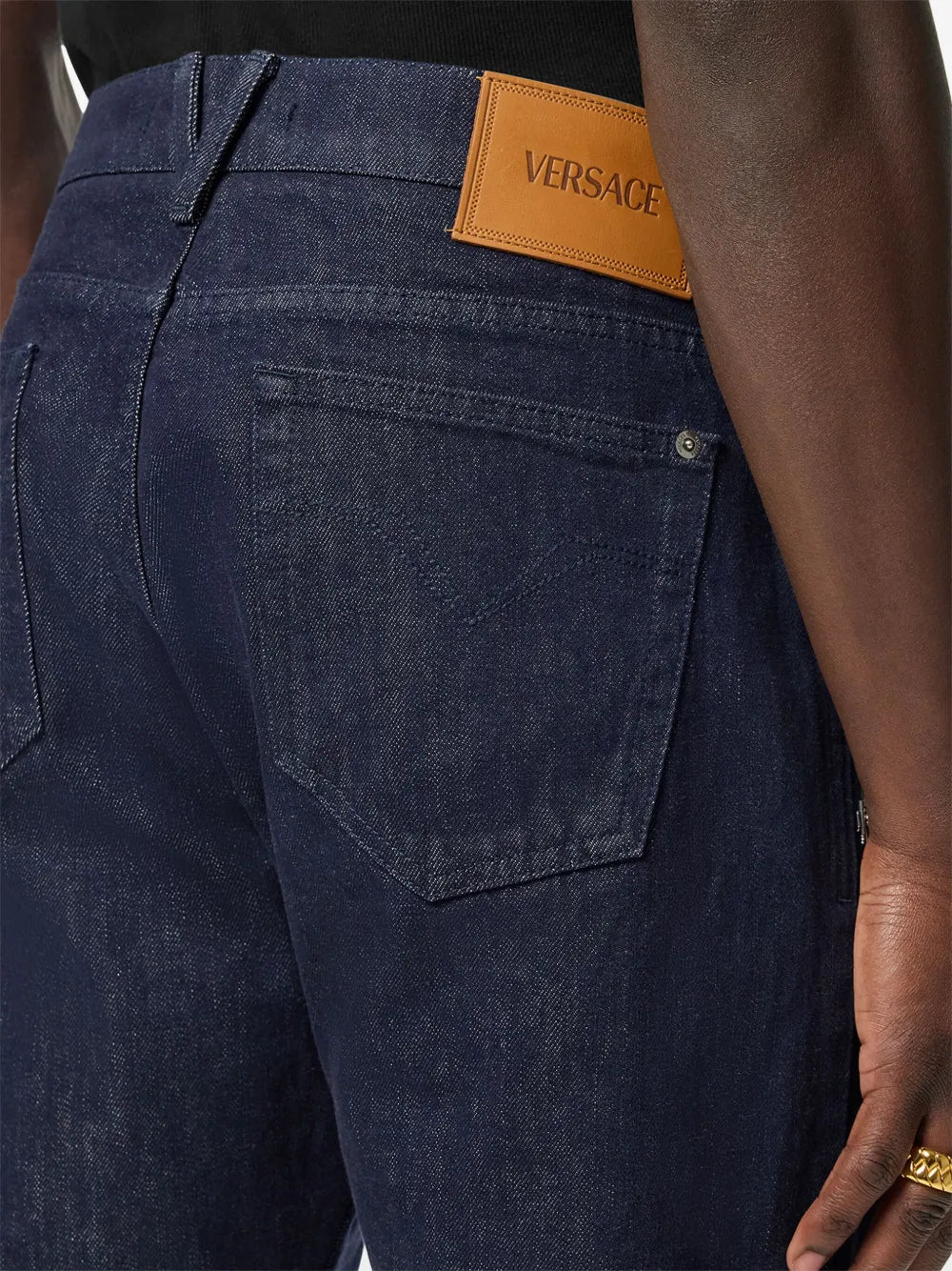 Pantalons Jean brut Versace Bleu foncé Homme