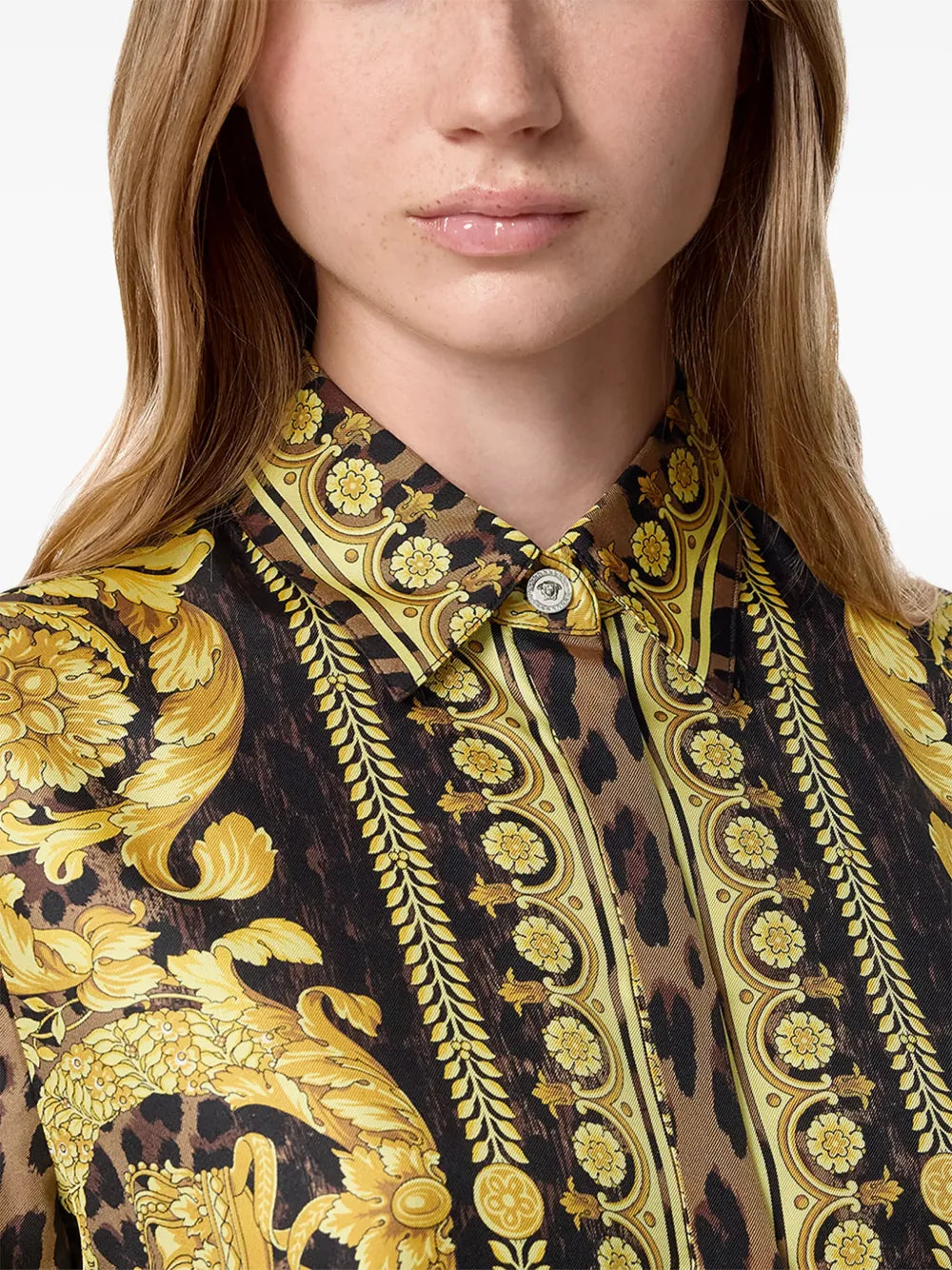 Hemden Wild Barocco Hemd Versace Gelb Femme